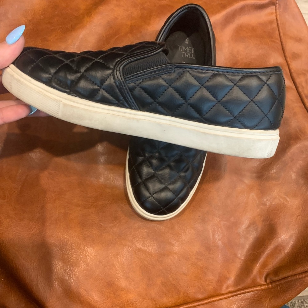 Leather slip ons